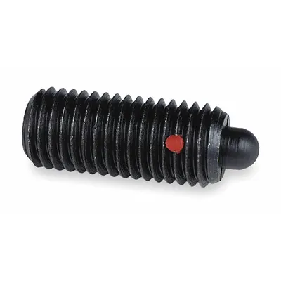 TE-CO Spring Plunger: Hex, Steel Body w/ Plunger, M10x1.5, 19 N to 70 N Nose Force - Hex-Drive Spring Plungers