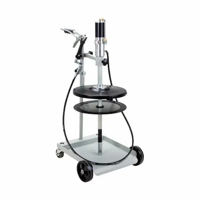 ACTION PUMP Air Drum Pump: 50:1, 2.42 lb/min Max. Flow Rate, 120°F Max. Fluid Temp. - Grease Dispensing Piston Drum Pumps