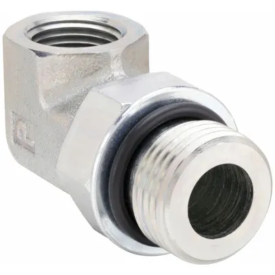 PARKER 10-1/2 AOEG-S 90° Steel Pipe Elbow, 1/2 in Male x Female NPT, 3000 psi - Threaded High-Pressure Pipe Fittings