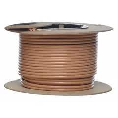 This beige 14-gauge lead wire is used in bird control shock track systems to connect the power source to the shock track. It delivers a deterrent pulse to repel birds from ledges, roofs, and signs. Supplied in a 50-foot length.