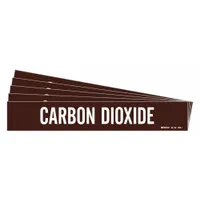 Pipe Marker: Carbon Dioxide, Brown, White, Fits 2 1/2 to 7 7/8 in Pipe O.D., 1 Pipe Markers, 5 PK (MPN 7338-1-PK)