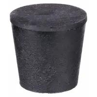 Stopper: SBR Rubber, 4 Stopper Size, 20 mm Bottom Dia, 26 mm Top Dia, 25 mm Overall Ht, Black (MPN 4-004)