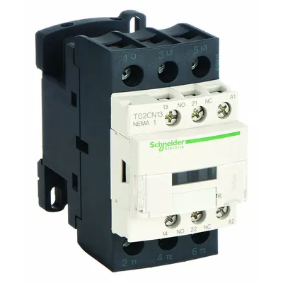 SCHNEIDER Magnetic Contactor: Non-Reversing, 3 Poles, NEMA Size 1, 27 A - Non-Reversing NEMA Contactors
