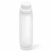 Clear squeeze bottle with 24 oz capacity, 2 1/8 in opening diameter, and 10 5/8 in overall height. NSF Certified and dishwasher safe. Suitable for dispensing condiments, sauces, and oils in commercial food service settings