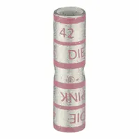 APPROVED VENDOR Open Barrel Splice: 1/0 AWG Wire Size, Pink Code, 2.02 in, Copper Barrel, 42 Die