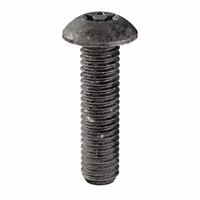 TAMPER-PRUF SCREW Tamper Resistant Screw: #10-32 Thread Size, 3/4 in Lg, Steel, Black Oxide - Button Head Tamper-Resistant Machine Screws