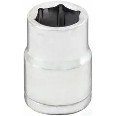 This 3/8" drive hand socket features a 10 mm, 6-point standard configuration for use on hex fasteners. Constructed from chrome, it has an overall length of 1 inch. Suitable for tightening or loosening metric bolts and nuts in general maintenance and repair tasks.