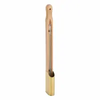 Liquid-in-glass thermometer with cup for tank-gauging applications. Full immersion type with 355 mm immersion depth. Accuracy +/-0.5°F. Graduated in Fahrenheit units. Suitable for measuring liquid temperatures in storage tanks