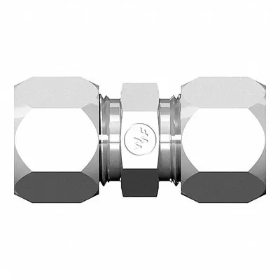 WEATHERHEAD Ermeto Flareless Compression Fitting Union, 9/16-18 x 7/16-20 Thread - Flareless Bite-Type Steel Compression Fittings