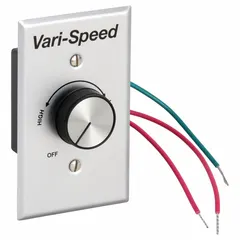 Variable speed switch for controlling motor speed in industrial equipment. Commonly used in HVAC systems, conveyors, and other machinery requiring variable speed regulation. Compatible with Part Number 20KD76.