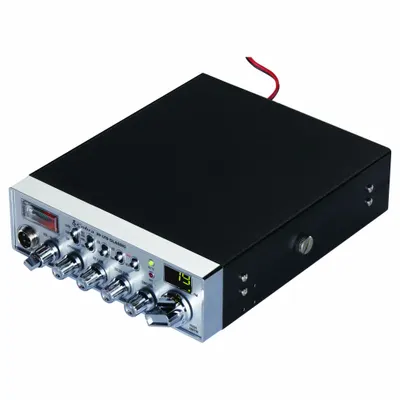 CB Radio: Mounted, Professional CB Radio, 26.965 to 27.405 MHz, 9 ft Microphone Cord Lg - Vehicle-Mounted CB Radios