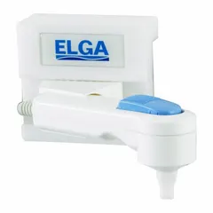 Remote dispense valve for Type II water purity applications. Compatible with ELGA LA611 model. Used in laboratory and industrial settings for controlled dispensing of purified water.