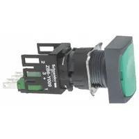 SCHNEIDER Flush Push Button Operator: Non-Illuminated, Flush Profile, Non-Metallic, 16 mm, 1NO/1NC (MPN XB6DA35B)