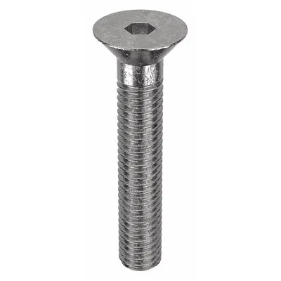 FOREVERBOLT Socket Flat Head Screw: 3/8"-16 Thread Size, 2 in Lg, Flat, NL-19, Stainless Steel - Flat Head Socket Cap Screws