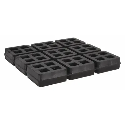 MASON Vibration Isolator Pad: Neoprene, Waffle Pad Top, 6 in Lg, 6 in Wd - Vibration-Isolating Pads & Sheets