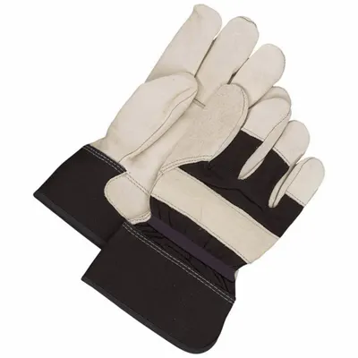 BDG Leather Gloves: Universal, Cowhide, Premium, Glove, Full Finger, Safety Cuff - Work Gloves