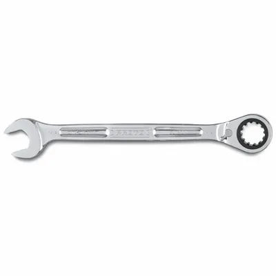 PROTO Combination Wrenches: Alloy Steel, Full Polish Chrome, 1 1/4 in Head Size - SAE Spline Ratcheting Combination Wrenches