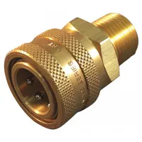 HANSEN Hydraulic Quick Connect Hose Coupling: 3/4 in, Brass, 227.12 lpm Max. Flow Rate, MNPT (MPN 6S30)
