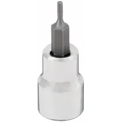 This hex bit socket features a 5/64 in hex tip and a fixed insert design for secure engagement with hex-head fasteners. With an overall length of 1 3/4 in, it is suited for assembly, maintenance, and repair tasks requiring precision driving.