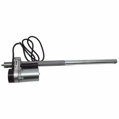 This metal head actuator is designed for Joerns Care Ultra Hi-Lo healthcare beds. It enables precise positioning of the bed's head section, supporting patient comfort and caregiver ergonomics. The actuator is silver in color and serves as a replacement component for the head section adjustment mechanism.