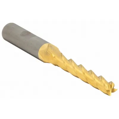 CLEVELAND Square End Mill: High Speed Steel, TiN Coated, 4 Flute, 15/32" Mill Dia - General Purpose High-Speed Steel Square End Mills