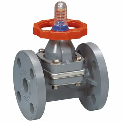 HAYWARD Diaphragm Valve: 2 1/2 in, PVC, 2-Way, Flange x Flange - PVC Diaphragm Valves for Chemicals with Position Indicators