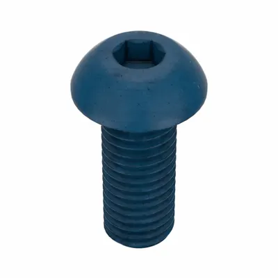 METRIC BLUE Socket Head Cap Screw: M12x1.75 Thread Size, 30 mm Lg, Button, Blue Phosphate - Button Head Socket Cap Screws