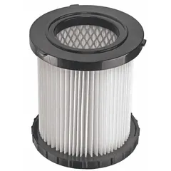 Cloth cartridge filter with HEPA rating for wet and dry pickup. Designed for DEWALT DCV580 and DCV581H shop vacuums. Suitable for capturing fine dust and debris in construction, renovation, and workshop cleanup applications.