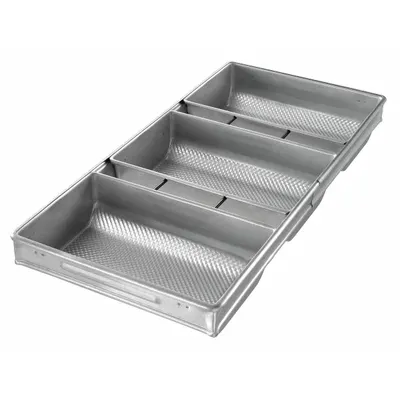 CHICAGO METALLIC 3-Slot Rye Bread/Miche Pan - Bread & Loaf Pans