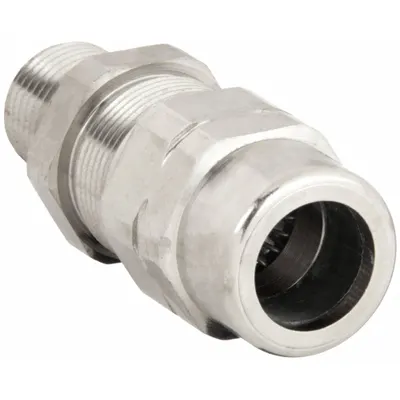 APPLETON ELECTRIC Liquid-Tight Conduit Fitting: Nickle Plated Brass, 1 1/4 in Trade Size - Straight Hazardous Location Liquid-Tight Conduit Fittings