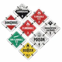 JJ KELLER DOT Container Placard: Various DOT Classes, 13 in x 13 in, 13 in Label Ht, 13 in Label Wd (MPN 601TPF)