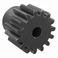 Spur Gear: Module m 1.5, 15 Teeth, 8 mm Bore Dia, Black Oxide Coated Carbon Steel, Plain Bore (MPN SS1.5-15)
