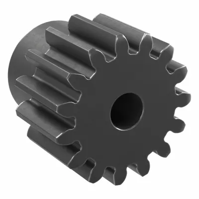 KHK GEARS Spur Gear: Module m 1.5, 15 Teeth, 8 mm Bore Dia, Black Oxide Coated Carbon Steel - Metric Spur Gears with Standard Hub