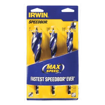 IRWIN Hybrid Drill Bit Set: 0.625_0.75_1 Decimal Equivalent, 6 in Overall Lg - Hybrid Utility Drill Bit Sets