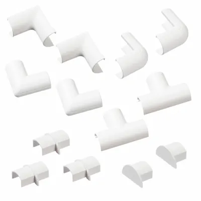 D-LINE Accessory Multipack: 3/4 in Wd, 1/2 in Ht, Plastic - 90 Degree Elbows for Nonmetallic Single-Channel Raceways