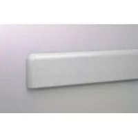 This PETG crash rail and bumper guard is designed to protect facility surfaces from impact damage. It has a silver gray finish, 4-inch overall height, and 12-foot overall length. Suitable for use in industrial environments such as warehouses, loading docks, and manufacturing plants