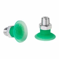 SCHMALZ Vacuum Pad Assembly: Flat, 1/4 in NPT Vacuum Port, 31.5 mm Pad Dia, Green, 19.5 mm Pad Ht (MPN 10.01.01.14992)