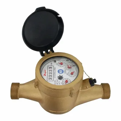 Dwyer Water Meter: Flow Meter, Water, Electromagnetic, Brass, 3/4 in NPT - Inline Multijet Flowmeters