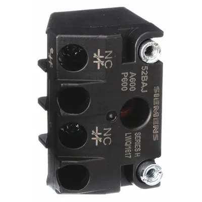 Siemens Contact Block: 30 mm Panel Mounting Size, 1NC, Momentary, Universal Series - Contact Blocks