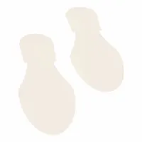 Floor Sign: Footprint, Footprint/Solid, White, No Legend, 3 1/2 in x 9 1/2 in, Mighty Line, 50 PK (MPN WFtPrt)