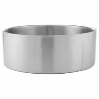 AMERICAN METALCRAFT Bowl: Pretty Polished Rims, 338 oz Capacity, 14 in Dia, Stainless Steel, Silver (MPN DWB14)
