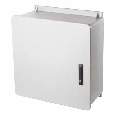 WIEGMANN Enclosure: Fiberglass, 24 in x 24 in x 10 in, NEMA 1/12/3R/4X/6P, Hinged - Fiberglass Submersible Enclosures