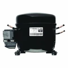 Hermetic reciprocating compressor for R-12 refrigerant systems. Provides 3,240 BtuH cooling capacity with a 1/4 hp motor. Discharge line connection size is 1/4 in. Suitable for use in commercial refrigeration equipment such as beverage coolers and display cases.