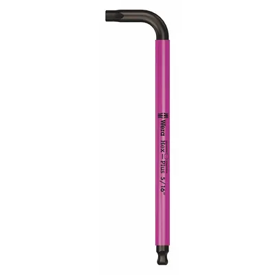 WERA Hex Key: 1 Ball Ends, 5/16 in Tip Size, SAE, Long, Alloy Steel, Black Oxide - L-Shaped Hex Keys