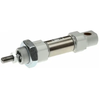 SMC Round Body Cylinder: 16 mm Bore, 25 mm Stroke, Non-Repairable, Stainless Steel - Double End Mount Cylinders