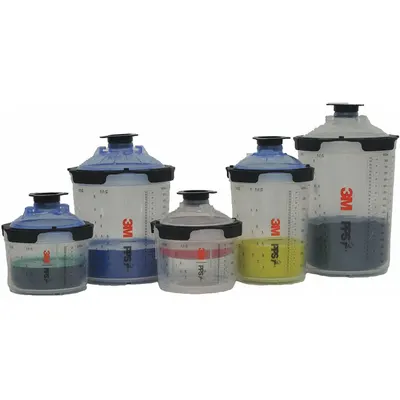3M PPS Spray Gun Cup Liner Kit with Reusable Hard Cup, 26325 - Liners for Spray Gun Cups