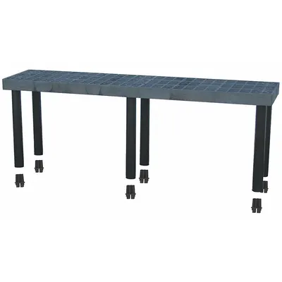 STRUCTURAL PLASTICS Plastic Shelving: 66 in x 16 in, 24 in Overall Ht - High-Durability Fixed Press-Fit Stationary Plastic Shelving