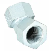 Elbow, 45 Degrees: Iron, Powder Coated, 1/2 in Trade Size, Female to Female, NPT (MPN FF-45-1MWW)