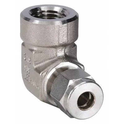 HAM-LET Double-Ferrule Stainless Steel Fitting: 8 mm OD x 1/4 in FNPT - Double-Ferrule Stainless Steel Fittings