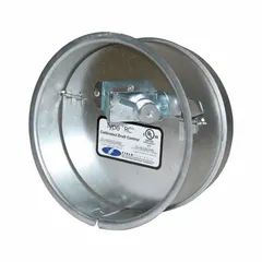 Single-acting barometric draft control damper for oil-fired heating systems. Press-fit connection fits 5 in, 6 in, or 7 in duct diameters. Regulates chimney draft to maintain stable combustion in residential and light commercial oil boilers and furnaces.